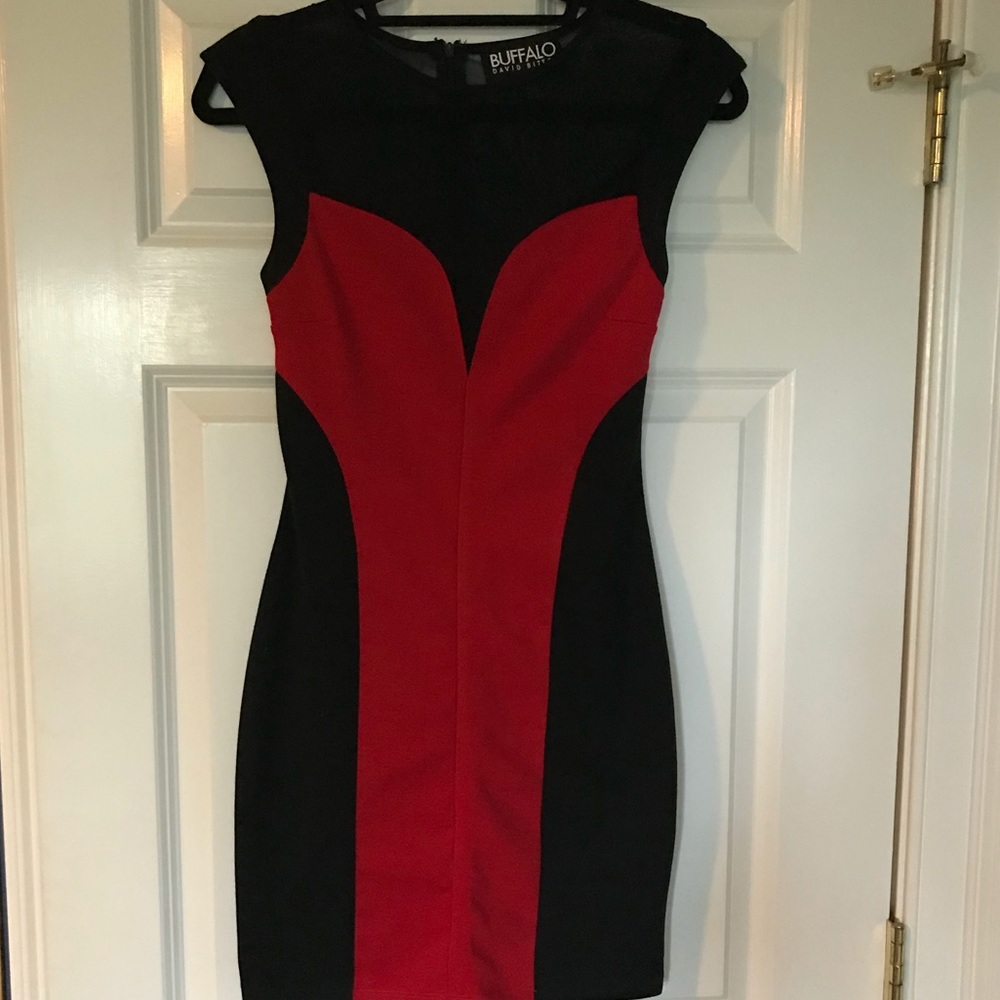BUFFALO David Bitton Black with Red Dress